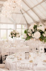 Picture of Centrepieces - cream and pink flowers