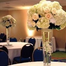 Picture of Inverted taper vases tall with flowers